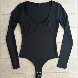 Dynamite long sleeve ribbed bodysuit